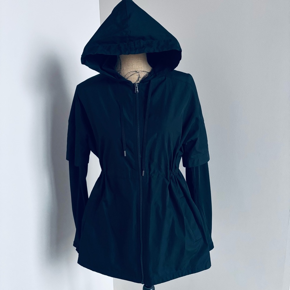 C9 by Champion Black Zip Hooded Windbreaker XS